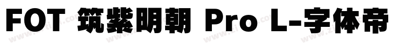 FOT 筑紫明朝 Pro L字体转换